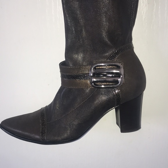 🥾FML Knee High Boots Brown Leather BF22 - Picture 4 of 4